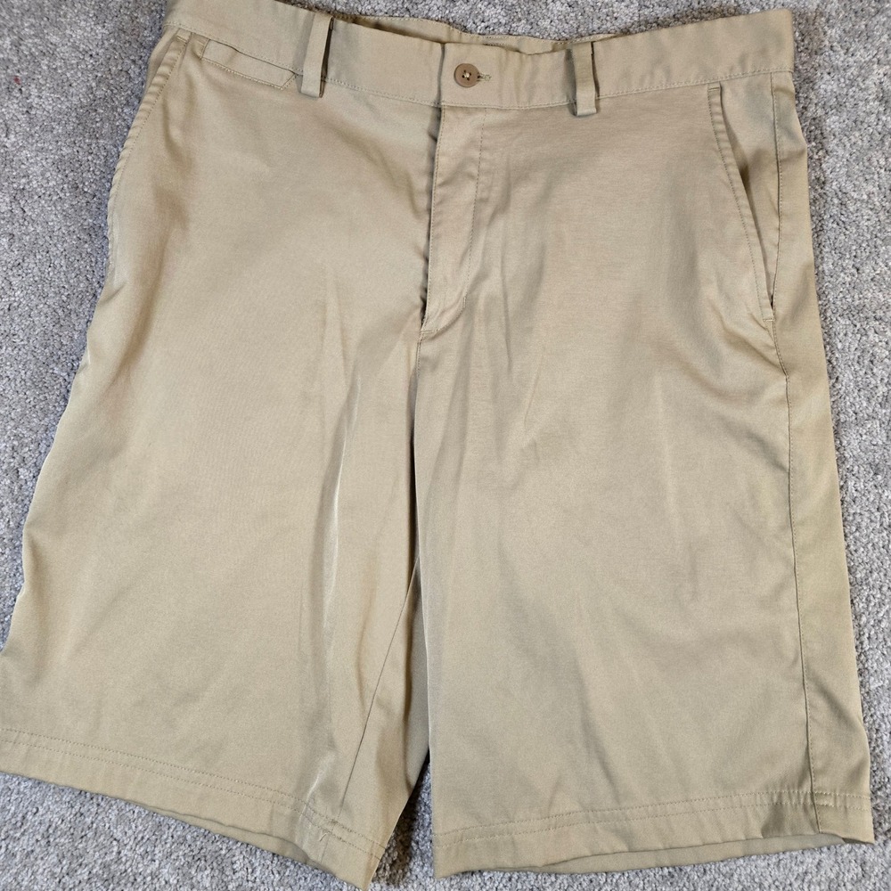 Nike Golf Dri-fit Mens Shorts Size 32 Khaki Golf Standard Fit Casual Outdoor